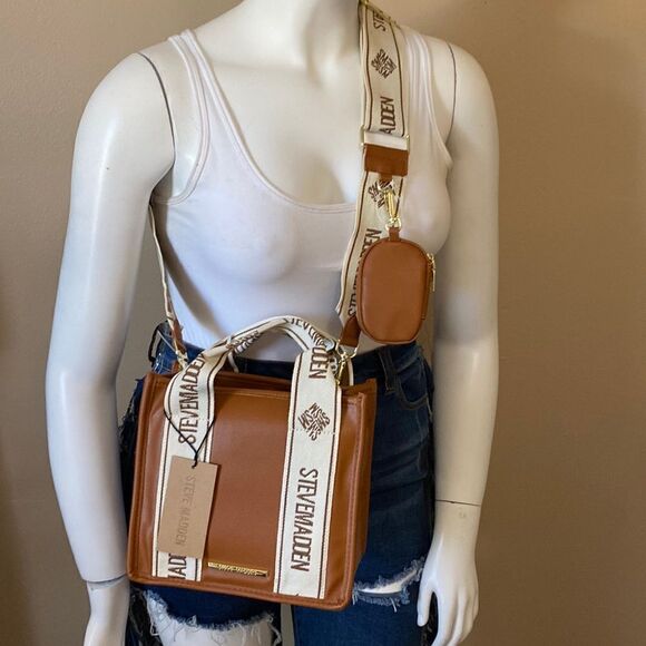 NWT  Steve Madden (Bwebber) Satchel/Crossbody/Canvas - Viral TikTok Bag … - Picture 15 of 17